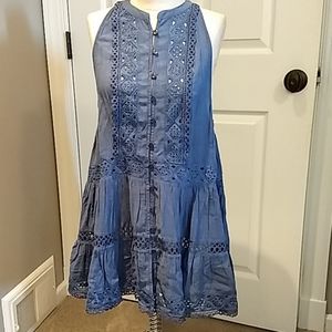 FREE PEOPLE sleeveless peasant style tunic…
